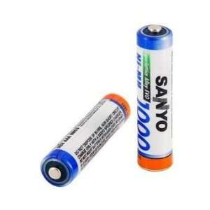  Sanyo 1000 mAh AAA NiMH Batteries   pack of two: Health 