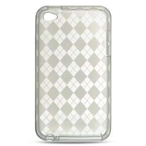  Ipod Touch 4 Crystal Skin Case Clear Checker: MP3 Players 