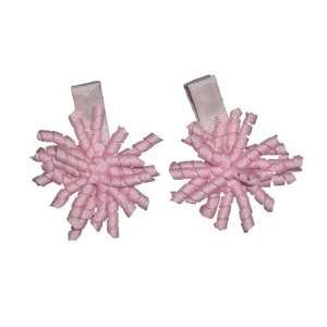  1.5 Pink Mini Korker Girls Hair Bow Clips, Pair: Beauty
