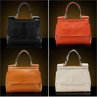 New Fashion Womens Retro And Simple Genuine Leather Handbag Shoulder 
