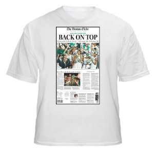  2008 Boston Globe Celtics Back on Top T shirt (white 