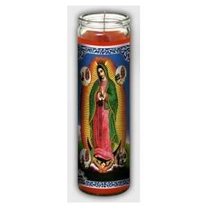    Religious Candles 8 Inches Virgin of Guadalupe Pink