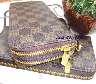Dual zipper handbag WOMEN CLUTCH WALLET PURSE LADY BAG QB57  