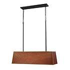 NEW 4 Light Island Pendant Lighting Fixture, Aged Bronze, Wood Grain 