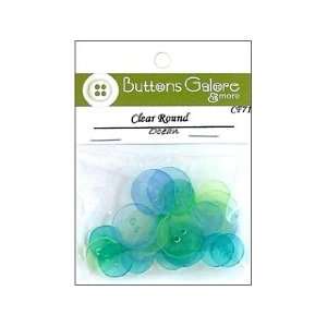 Buttons Galore Clear Finish Rounds Ocean (3 Pack)