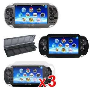   10 in 1 Game Card Case + Clear Plastic Crystal Case Video Games