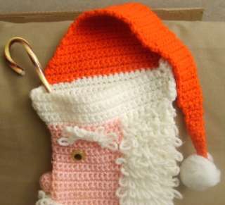 Crocheted Christmas Santa or Elf Stocking Custom Made  