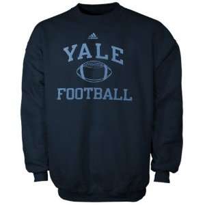  adidas Yale Bulldogs Navy Blue Collegiate Crew Sweatshirt 