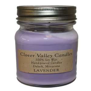  Lavender Half Pint Scented Candle by Clover Valley Candles 