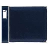 NAVY BLUE Faux Leather 3 ring Binder Scrapbook Album 12 633356403470 