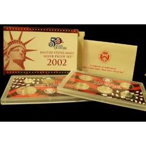  2002 S Silver Proof (US Mint) Coin Set +COA Kennedy++ 