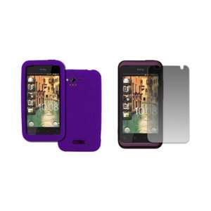  EMPIRE Verizon HTC Rhyme Purple Silicone Skin Case Cover 