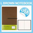 Formtec] Works Blank Journal NOTEBOOK Maxi Sized Light BROWN