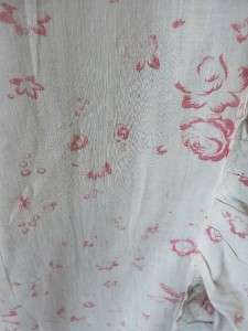 ROMANTIC BIG ANTIQUE FRENCH COUNTRY COTTAGE WINDOW CURTAIN DRAPE w 