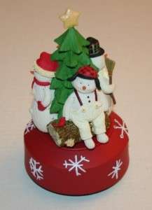 Hallmark Revolving Snowman Music Box Oh Christmas Tree  