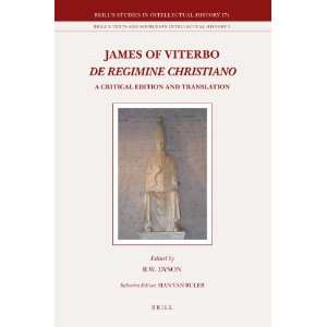  James of Viterbo De regimine Christiano (Brills Studies 