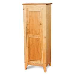 Single Door Cabinet with Flat Panel Wooden Doors  