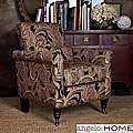 Tiger Chenille Nail Head Accent Chair  
