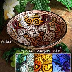 Handcrafted Engraved Ceramic Bowl (Morocco)  