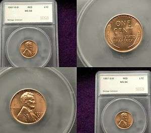 1957 D/D CHOICE+ RED LINCOLN WHEAT PENNY!!!  