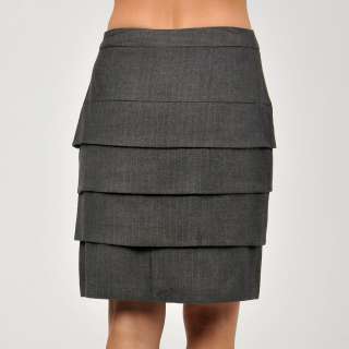 Larry Levine Womens Menswear Inspired Pinstripe Career Skirt 