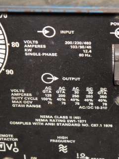 MILLER DIALARC HF AC/DC ARC WELDER 250 AMPS  
