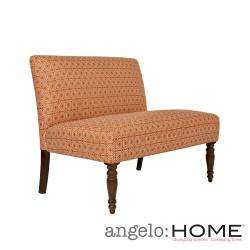 angelo:HOME Bradstreet Art Deco Tile Terracotta Upholstered Armless 