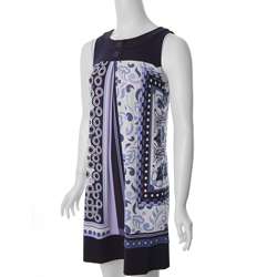 Sangria Brand Womens Silk Retro Print Tank Dress  Overstock