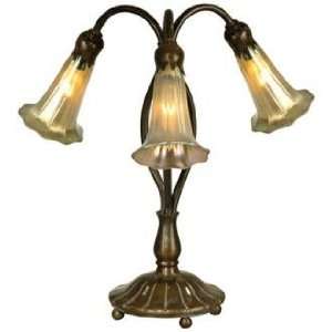   Lily Luster Twist 3 Light Dale Tiffany Table Lamp: Home Improvement