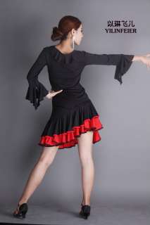 NEW Latin salsa cha cha tango Ballroom Dance Dress Top & Skirt #P093 