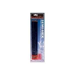    hex Graphite Drawing Pencils 4pk hb, 2b, 4b,/6b 3Pk 
