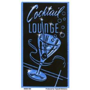  Retro Cocktail Lounge Sign Sticker Automotive