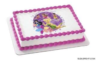 Tinkerbell Fairies Edible Image Icing Cake Topper  