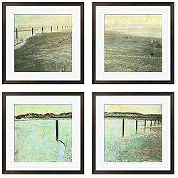 Sara Abbott Beach Series I IV Giclee Framed Prints (Set of 4 