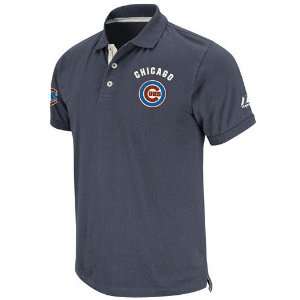  Chicago Cubs Majestic Champions Vintage Navy Polo Shirt 