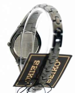 SUJF89 Womens Seiko Black Steel New Diamond Watch  