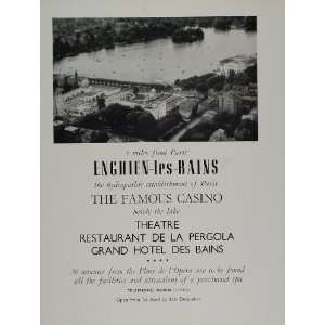  1955 Ad Enghien les Bains Spa Resort Lake Casino Paris 