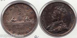 1936 Canadian Silver $1 Dollar Coin BEAUTIFUL TONE  