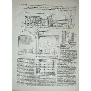  1877 Engineering Machine Burning Petroleum Trains