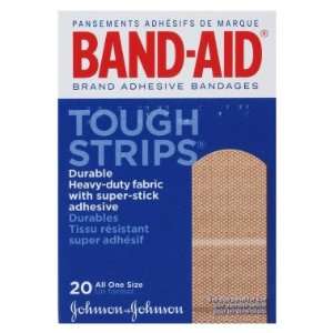  Band Aid Tough Strips Bandages, 20 ct: Health & Personal 