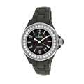 Le Chateau Persida LC Womens Black Ceramic Mother of Pearl Dial Watch 