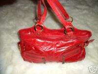 Capaccioli Cherry Red Italian Leather Handbag NWT  