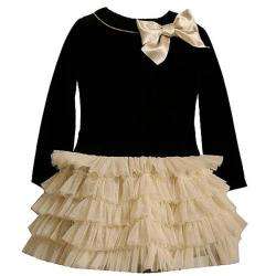 Bonnie Jean Girls Black Tulle Christmas Dress  Overstock