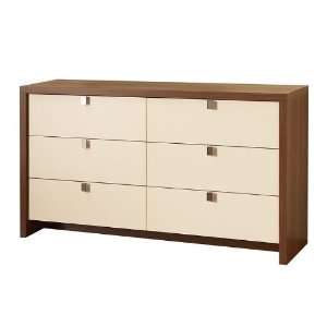   Contemporary 2 Tone Latte Collection Bedroom Dresser