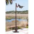 Hammered Bronze Traditional Pole Mounted Infrared Patio Heater