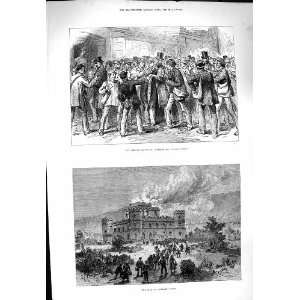 1877 French Elections Voting Paper Fire Inverary Castle  