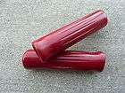 Maroon/Red Bicycle Hand Grips 7/8 ID Hunt Wilde; firm rubber 