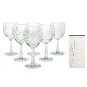Cut glass wine goblets, Symphony (set of 6):  Kitchen 