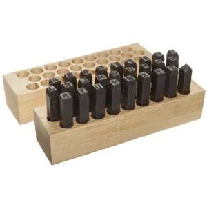 Young Bros 06273 27 Piece Heavy Duty Stamp Letter Set, Steel, 1/4 