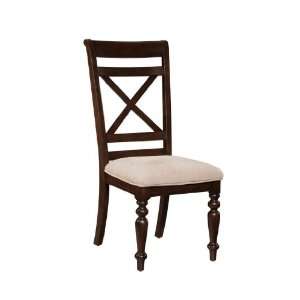 Back Upholstered Side Chair by Standard Furniture   Walnut Finish 